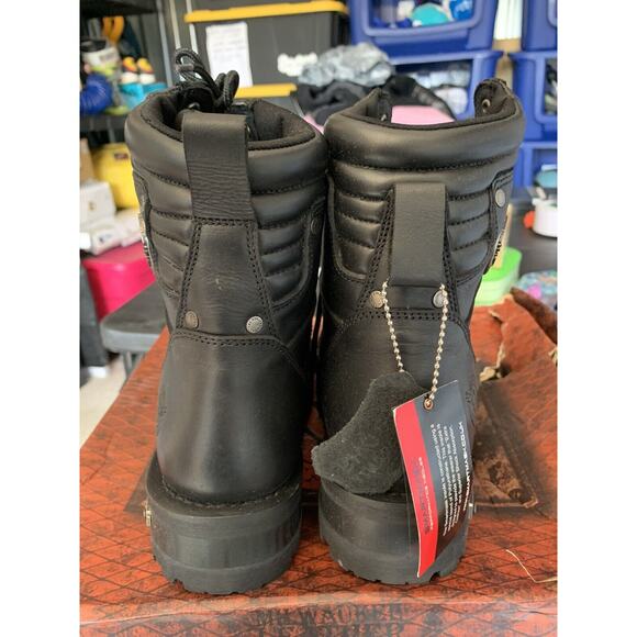 Milwaukee Leather Men's 8" Motorcycle Logger Boot w/ Cap Toe Lace Up Sz 7.5 - Picture 8 of 16